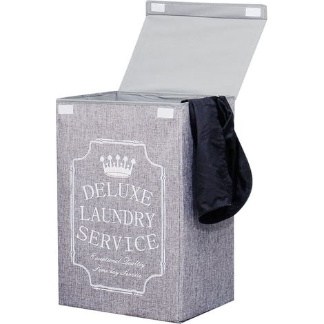 72L Grand Panier à Linge Pliable Tissu Panier à Linge Pliable Sac à Linge Durable Étanche Panier à Linge Pliable Sac à Vêtements Voyage Shopping Salle de Bains Collège (1/5)