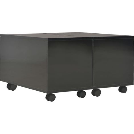 Maison Exclusive - Tavolino da Salotto Nero Lucido 60x60x35 cm Legno Multistrato