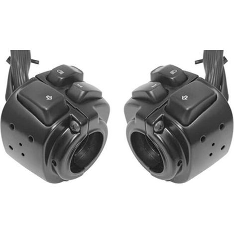 Pour XL883 Sportster Dyna V-ROD Softail Interrupteur de Commande de Clignotant de Guidon de Moto, 1 Pouce 25 Mm, Noir