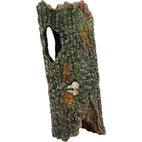 Tronc d'arbre décoratif pour aquarium, simulation de grotte artificielle pour poissons, tortues et reptiles (1/5)