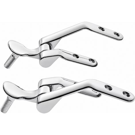 Schläfer 4538021 - Coppia Cerniere per Copriwater Conca Ideal Standard, Kit Fissaggio Sedile WC MDF, Ricambio Cerniere  in Metallo Cromato con Vite Passante e Dado a Farfalla, Set Completo (1/5)