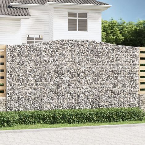 Gabion à arc élevé 400x30x220/240 cm Fer galvanisé