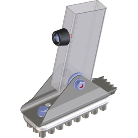 ZARGES Schwenkfuß mit Gummiauflage 125 x 50 mm (1/3)