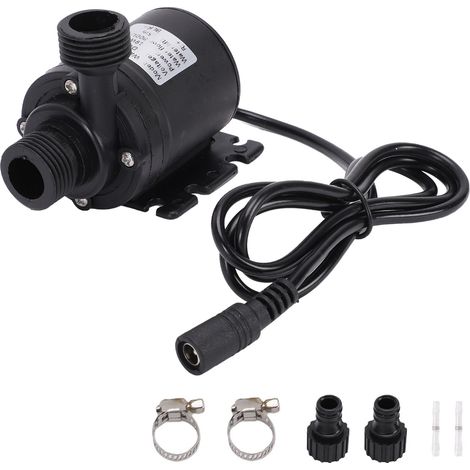 Pompe à eau 19W, hauteur de refoulement de 5m, débit de 800 l/h, moteur sans balais silencieux, circulation pour fontaines, piscines, aquariums et bassins à poissons. (1/5)