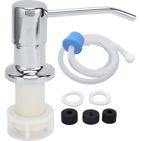 Lot de pompe à savon en acier inoxydable 304, tête de distributeur avec tube silicone pour cuisine et salle de bain