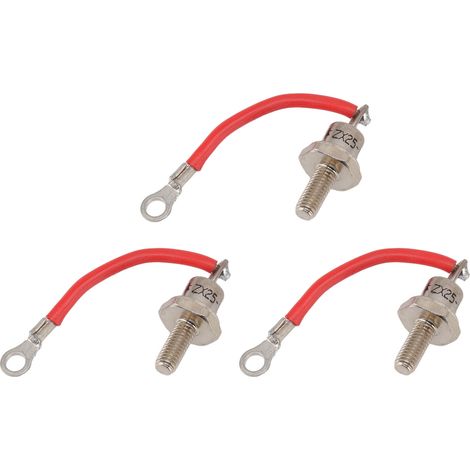 Lot de 3 diodes de remplacement pour générateur diesel ZX25 12 de 25 A, petit redresseur portable, accessoires et pièces détachées (ligne rouge positive).