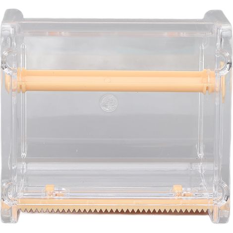 Découpeur de ruban adhésif transparent avec support visible pour bureau, école ou maison - Orange (1/5)