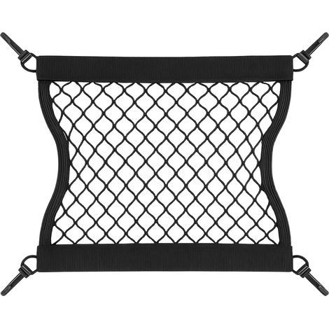 Filet à bagages pour vélo et trottinette électriques, filet de rangement élastique à 4 crochets, filet pour panier de vélo, filet pour casque de moto, sac de rangement pour accessoires de casque, file (1/5)