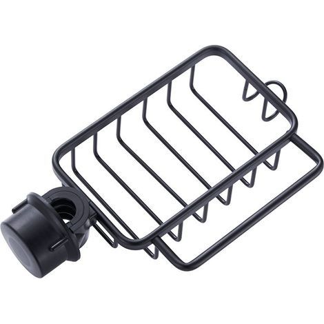 2x Duschablage aus Edelstahl, kein Bohren erforderlich, schwarzes Badezimmerregal, Seifenschale, Duschstange, Duschhalter aus Edelstahl, Duschablage für Shampoo (1/4)