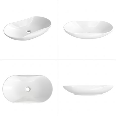 Lavabo da appoggio Helmken 57066000 (66x41) Bianco (1/5)