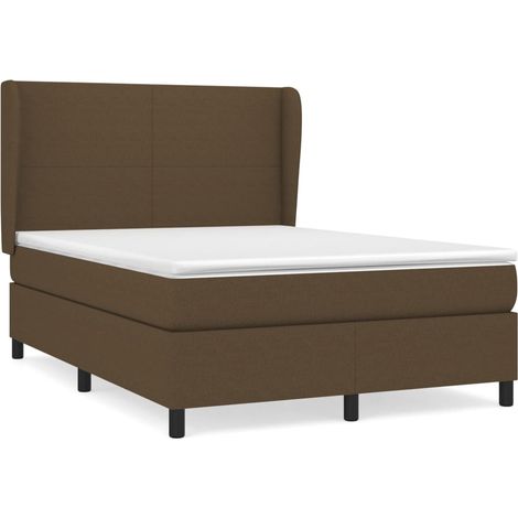 Maison Exclusive - Giroletto a Molle con Materasso Marrone Scuro 140x190cm Tessuto