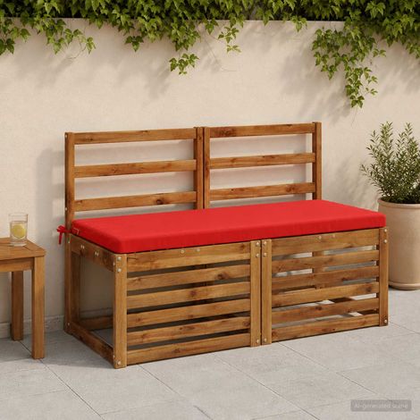 vidaXL Coussin de banc SOEST 100 % polyester Rouge 110 x 50 x 5 cm (1/5)