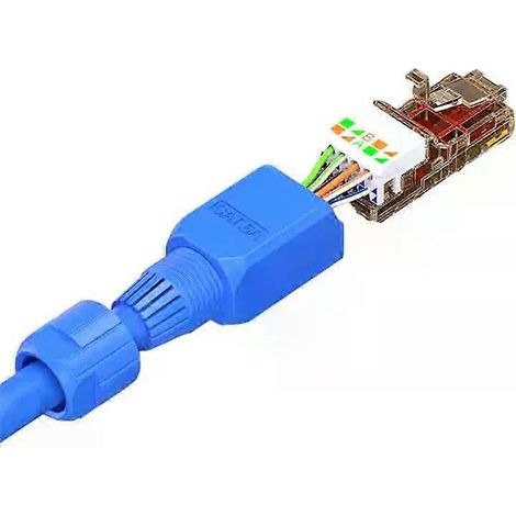 Connecteur RJ45 sans outil, fiche de terminaison de terrain, fiche modulaire plaquée or RJ45 sans outil, fiches de terminaison Ethernet réutilisables - JXLGV (1/4)