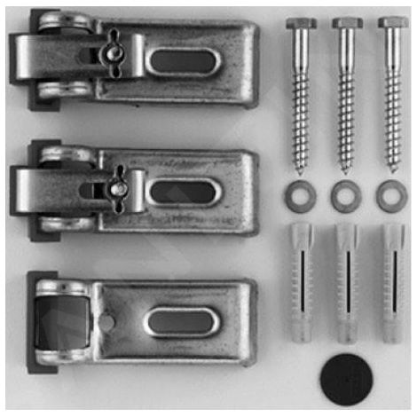 Duravit – Ancrages métalliques pour baignoire – Lot de 3 pièces – Fixation robuste au mur – Installation sécurisée et durable (1/2)