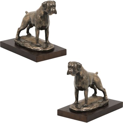 Boxer, Boxer III - statuette de chien, figurine en marbre blanc, trophée pour une exposition canine par Art-Dog (1/5)