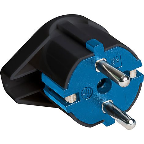 Clavija tipo f salida lateral 16a 250v t/tl 4,8mm negra. solera 6566n. (1/2)