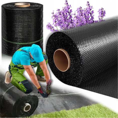 Tessuto agricolo 1,10 m x 50 m Tessuto agricolo 90 g anti-UV e anti-erbacce per pacciamatura
