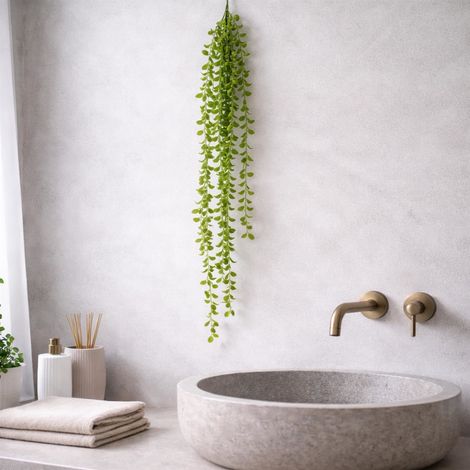 90cm Artificial Trailing Green Hanging Plant Faux Foliage Garland (1/3)