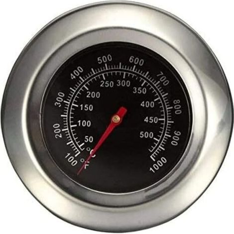 Thermomètre en Acier Inoxydable pour Barbecue, Thermometer de Barbecue BBQ Grill avec Sonde (1/4)