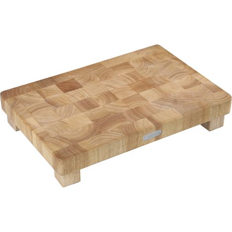 Tagliere in legno di caucciù con venatura di testa, 45 x 30 x 8,5 cm / Zassenhaus (1/5)
