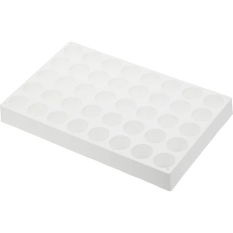 Support pour flacons d'échantillonneur automatique, porte-flacons empilable à 40 puits, blanc, pour tubes à essai de 20 ml (1/4)
