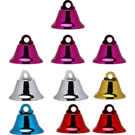 Cloches colorées pour oiseaux, 10 pièces, accessoires de bricolage, jouets interactifs en fer pour perroquets, 2,1 cm (1/5)