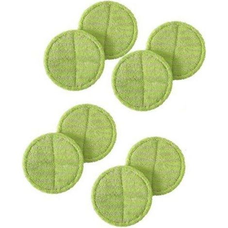 Green 8Pcs Replacement Pads Set for Cordless Electric Spin Mop Sweeper, Cordless Electric Spin Mop Scrubber Pad (1/5)