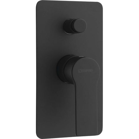 Sapho Pax - Unterputzarmatur für 2 Verbraucher, mit Einbaukörper, schwarz matt XA42/15 (1/2)