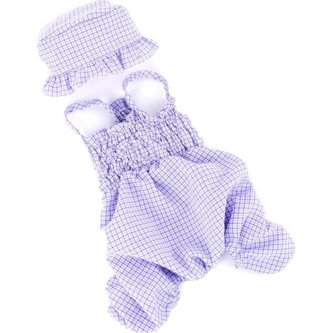 Pyjamas pour chiens avec pieds, adorables carreaux pour petits chiens, salopettes mignonnes pour chats, chemises et pantalons avec casquette, vêtements pour chiots (1/5)