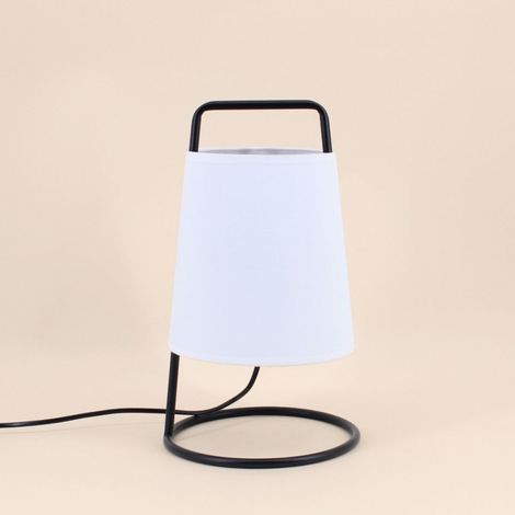 Lampe à poser moderne en métal noir 35cm (1/5)