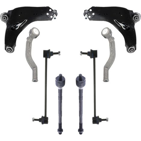 KIT BRACCIO OSCILLANTE 8 PEZZI COMPATIBILE CON RENAULT TRAFIC II Furgone (FL) 1.9 dCi 80 / Kit Sospensione Completo OE/OEM / Bracci Oscillanti + Testine Sterzo / Sostituzione Diretta OEM