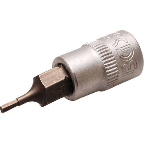 BGS Bit-Einsatz Antrieb Innenvierkant 6,3 mm (1/4") Innensechskant 1,5 mm - 5152 (1/2)