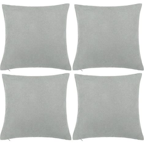 Housse de coussin décorative à rayures maïs en polyester (4 pièces) pour canapé (1/5)