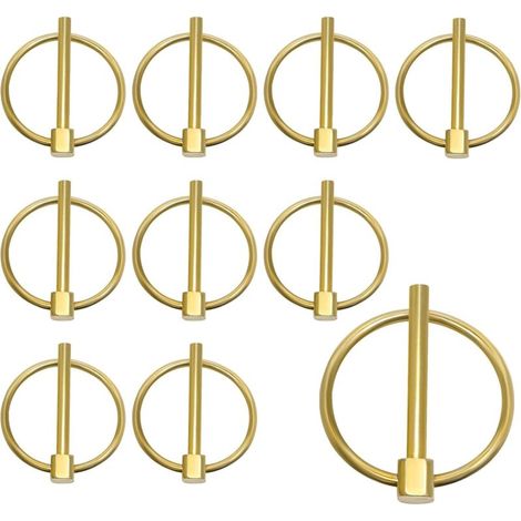 Bardusch-Lot de 10 Goupilles Agricoles, Clips de Verrouillage Ronds pour Tracteurs, Remorques et Camions (1/5)