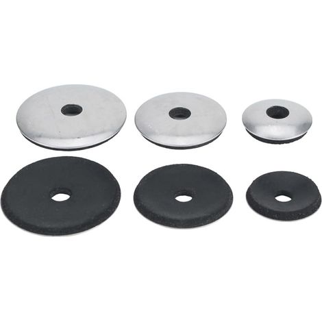 Lot de 50 rondelles avec joint, 6,3 x 30 mm, en acier inoxydable EPDM, en caoutchouc EPDM, joint à vis, rondelles d'étanchéité collées, joint en néoprène, rondelles de carrosserie, rondelles pour vis, (1/5)