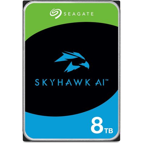 Disco rigido Seagate Skyhawk AI da 8 TB, 3,5 pollici, 7200 RPM, modello ST8000VE001 (1/3)