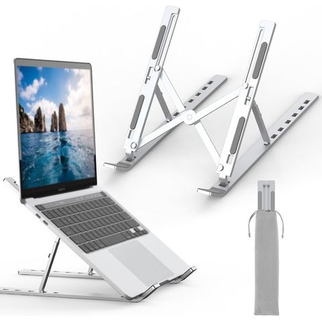 Support Ordinateur Portable, Rehausseur PC Portable Réglable 6 Angles,Support Ergonomique Ventilé pour 10-15.6'' Laptops, Léger et Stable (1/5)