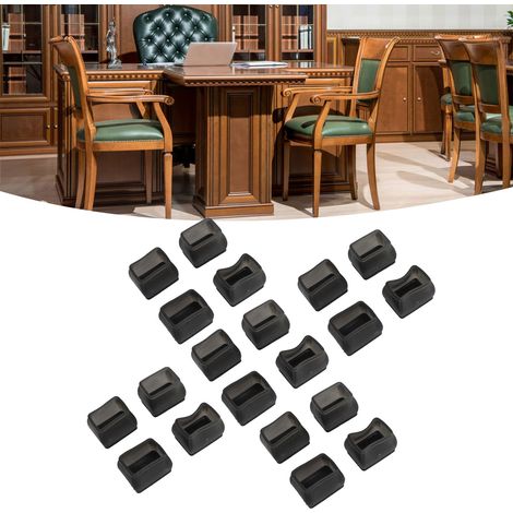 20 pièces/vente de protège-pieds de chaise, épais, résistants à l'usure, silencieux, protège-pieds de table et de chaise, patins de tabouret en feutre, rectangulaires, petite taille. (1/5)