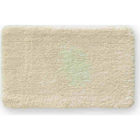 WOHNDIRECT Tapis de bain à poils longs MALMÖ - 1 pièce 50x100 cm, papyrus