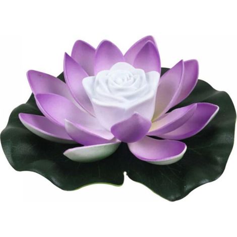 Fleur De Lotus Flottante - 3 Pièces - En Mousse Avec LED Intégrée - Pour Étang À Carpes Koï Jardin Extérieur Piscine (1/5)