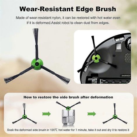 Accessoires pour aspirateurs robots Combo J7/J7+ J7 Plus/J9/J9+ J9 Plus : brosses rotatives, lingettes de nettoyage, sacs à poussière (Édition 1023) (1/4)