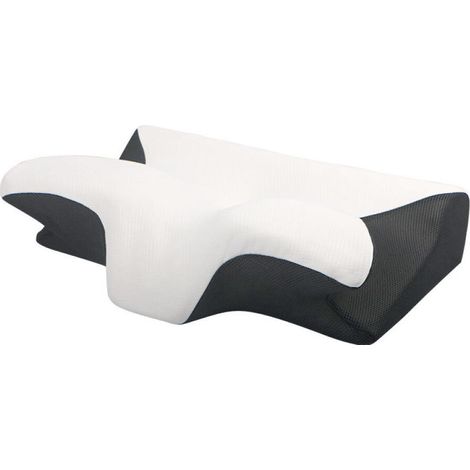Oreiller cervical en mousse à mémoire de forme, oreiller orthopédique ergonomique 2 en 1 pour soulager les douleurs cervicales, oreillers de soutien profilés-AquaForge (1/5)