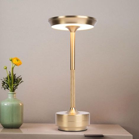 Or Lampe de Table Rechargeable et Portable, avec Variation d'Intensité LumiNeuse, pour Bureaux, Chambres, Restaurants et Bars (1/5)