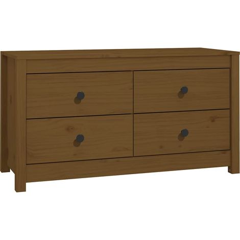 Armadietto Marrone Ambra 100x40x54 cm in Legno Massello di Pino DAS380210 (1/5)
