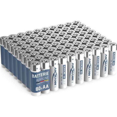 ANSMANN Batterien AA Alkaline Größe LR6 - (80 Stück Vorratspack)