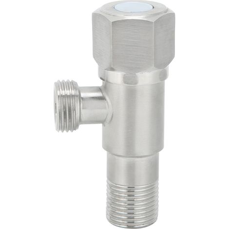 G1/2-Zoll-Eckventil aus gebürstetem Edelstahl für Wasserhahn, Toilette, Warmwasserbereiter, Absperrventil-Zubehör (1/5)