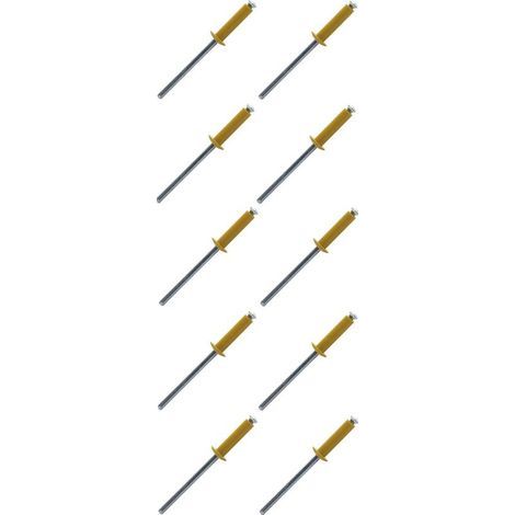10x Rivet Jaune Plaque immatriculation aluminium Moto Voiture Auto Ancienne Vintage (1/5)