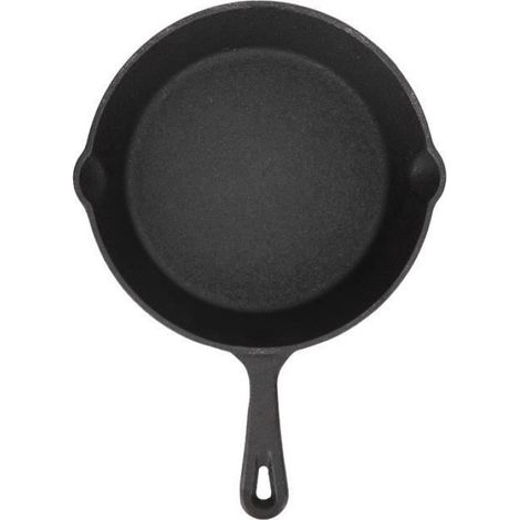 Poêle En Fonte - Répartition Uniforme De La Chaleur - Compatible Four Et Induction - 24 Cm - 1 Pièce (1/4)