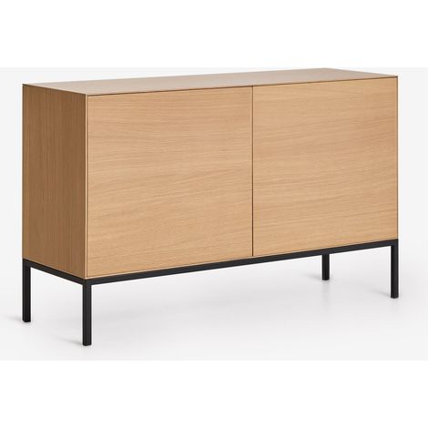SKLUM Rechteckiger Sideboard 120x40 cm aus MDF und Eichenfurnier Bromley              Braun Eiche                     