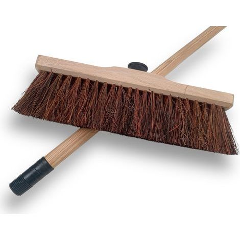 Yard broom, 70 mm opening, Fiber blend, Wooden handle, Length 30 cm, Outdoor (1/5)